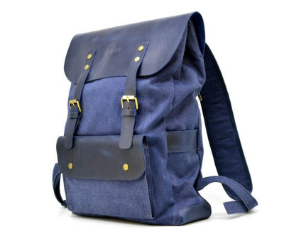 Рюкзак унісекс мікс тканини канваc і шкіри KK-9001-4lx TARWA