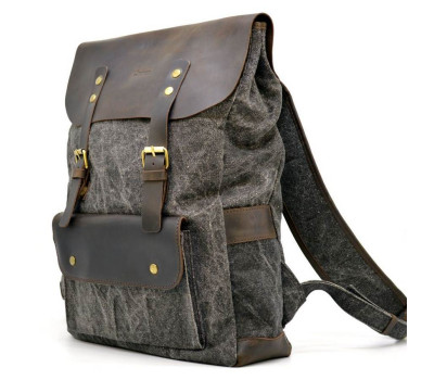 Молодіжний рюкзак мікс парусини і шкіри RGj-9001-4lx TARWA