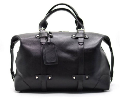 Шкіряна чорна дорожня сумка ТА-5764-4lx TARWA