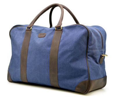 Дорожня сумка з тканини канвас з елементами натуральної шкіри RK-6827-4lx бренду TARWA