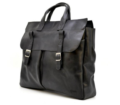 Большая кожанная сумка для ноутбука 17 дюймов RA-7107-extra TARWA