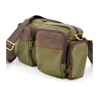 Сумка чоловіча мікс парусини і шкіри RH-3941-4lx TARWA