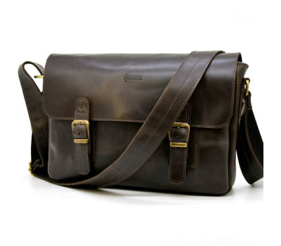 Мессенджер з натуральної шкіри, наплічна сумка TARWA, TC-6002-3md