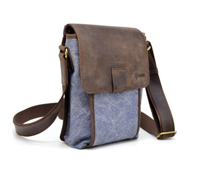 Сумка через плече канвас + шкіра RKj-3938-4lx Tarwa