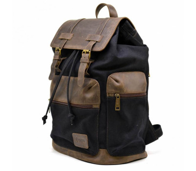 Міський рюкзак RAc-0010-4lx з канвас і натуральної шкіри