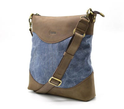 Чоловіча сумка, мікс парусина + шкіра RK-1807-4lx бренду TARWA