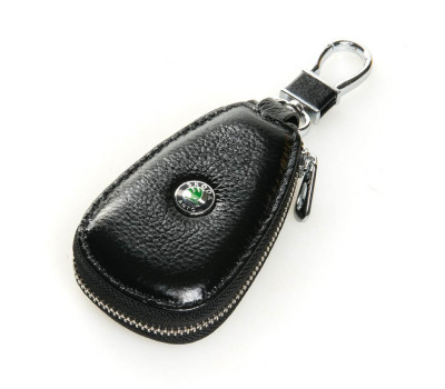 Автоключниця шкіра F633 Skoda black Podium