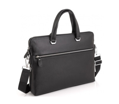 Сумка для ноутбука чорна шкіряна Tiding Bag A25F-9157-1A