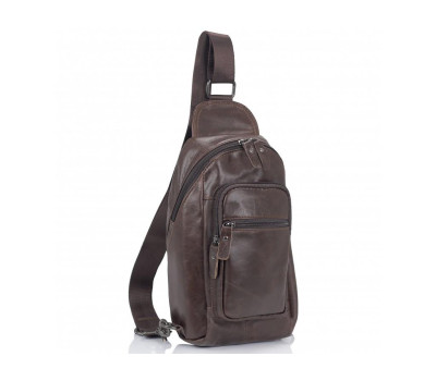 Чоловіча сумка-слінг коричневого кольору Tiding Bag M35-1008C