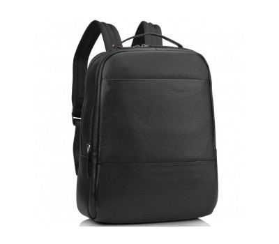 Чоловічий шкіряний чорний рюкзак для ноутбука Tiding Bag SM8-183A