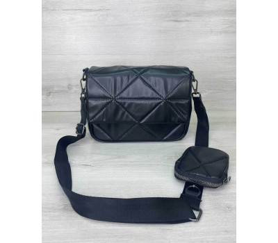 Жіноча сумка з гаманцем «Роуз» чорна WeLassie