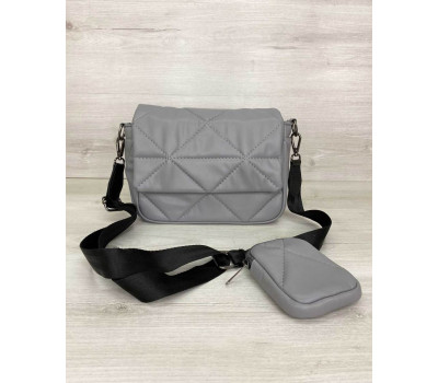 Жіноча сумка з гаманцем «Роуз» темно-сіра WeLassie