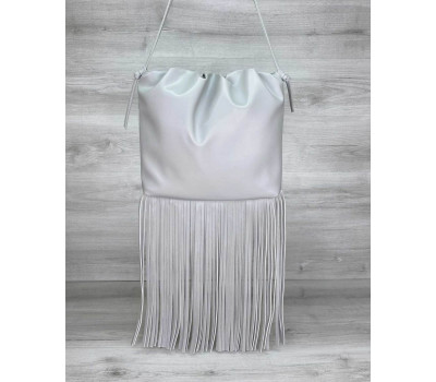 Жіноча сумка з бахромою «Піпер» сіра WeLassie