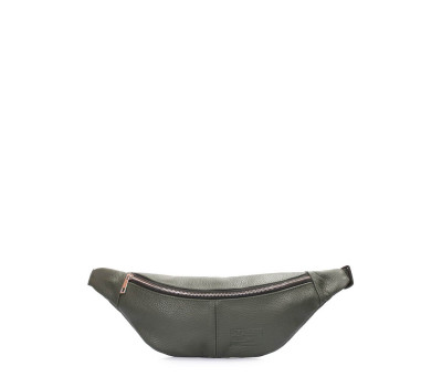 Бананка з натуральної шкіри PLPRT (waistbag-leather-darkgreen)