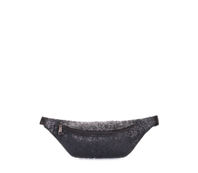 Сумка-бананка з паєтками PLPRT (waistbag-shine-black)