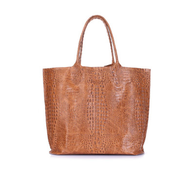 Шкіряна сумка POOLPARTY Amphibia (amphibia-croco-beige)