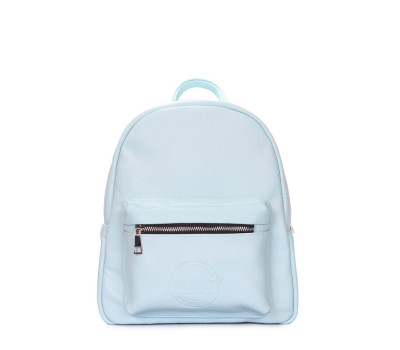 Голубой кожаный рюкзак POOLPARTY Xs (xs-bckpck-babyblue)
