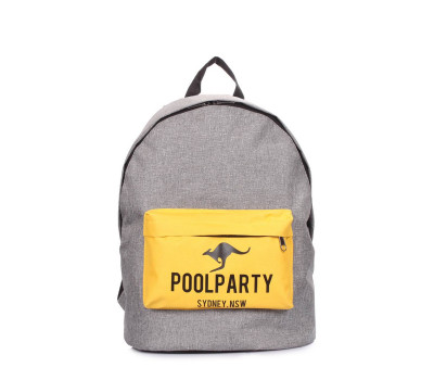Повседневный рюкзак POOLPARTY (backpack-yellow-grey)