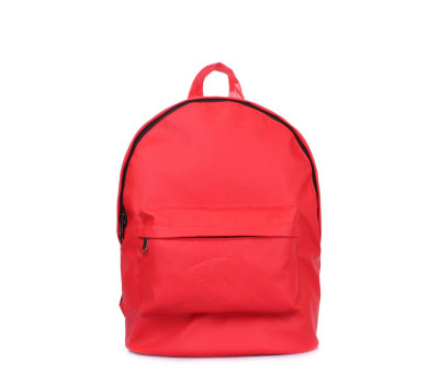 Рюкзак POOLPARTY зі штучної шкіри (backpack-pu-red)