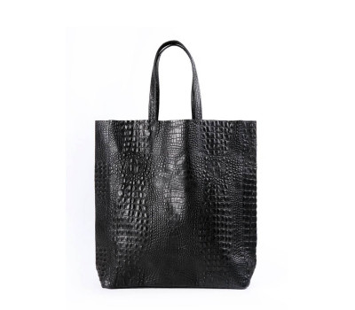 Шкіряна сумка POOLPARTY City (leather-city-croco-black)