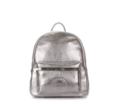 Рюкзак женский кожаный POOLPARTY Xs (xs-bckpck-leather-silver)