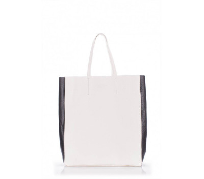 Шкіряна сумка POOLPARTY City (city2-white-black)