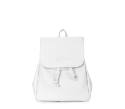 Рюкзак кожаный на завязках POOLPARTY Paris (paris-white)