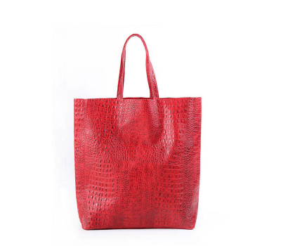 Шкіряна сумка POOLPARTY City (leather-city-croco-red)