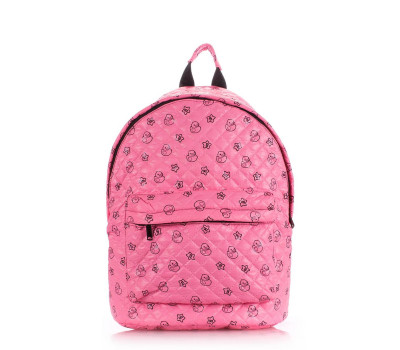 Рюкзак стеганый с уточками POOLPARTY (backpack-theone-pink-ducks)