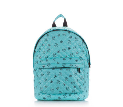 Рюкзак стеганый с уточками POOLPARTY (backpack-theone-blue-ducks)