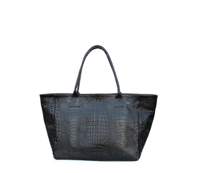 Шкіряна сумка POOLPARTY Desire (poolparty-desire-croco-black)