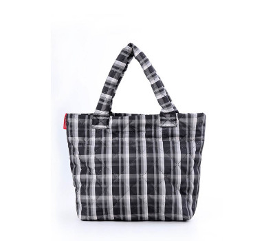 Дута сумка POOLPARTY в клітку (pool-70-scott-grey)