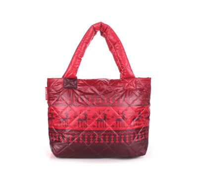 Дутая сумка POOLPARTY с оленями (pool-67-red)