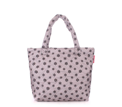 Дута сумка POOLPARTY з принтом (pp4-snow-grey)