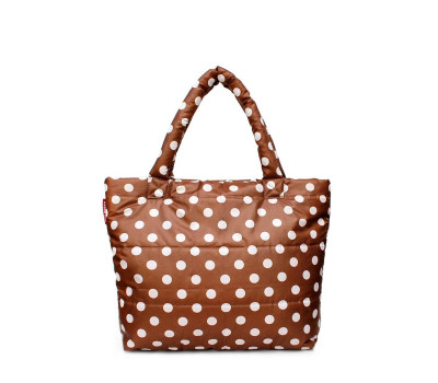 Дута сумка POOLPARTY з принтом (pp4-cappuccino-dots)