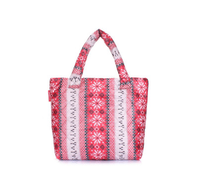 Дута сумка POOLPARTY з північним візерунком (pp11-red-vertical)