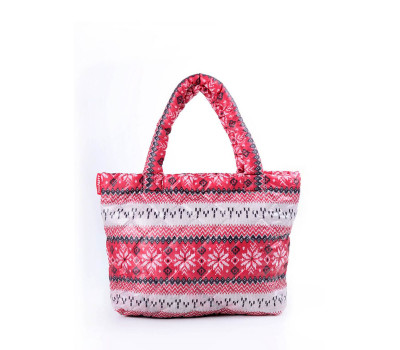Дута сумка POOLPARTY з північним візерунком (pp11-red)