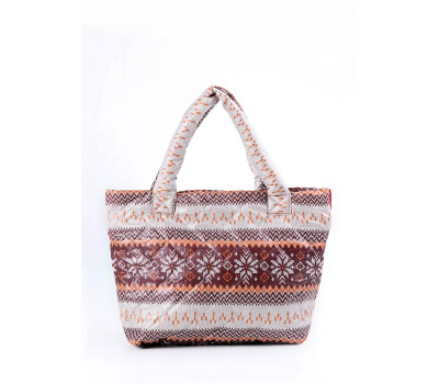 Дута сумка POOLPARTY з північним візерунком (pp11-brown)