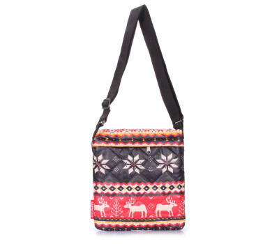 Сумка-планшет POOLPARTY з оленями (pool-59-black-red)