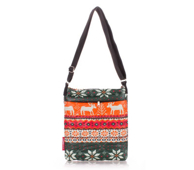 Сумка-планшет POOLPARTY з оленями (pool-59-orange-deer)