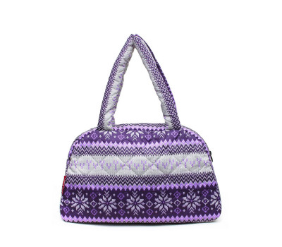 Сумка-саквояж POOLPARTY з північним орнаментом (ns2-nordic-purple)