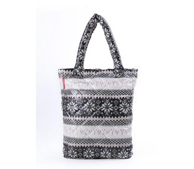 Дута сумка POOLPARTY з північним візерунком (pp10-grey)
