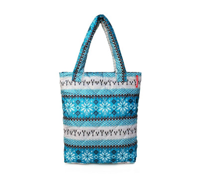 Дута сумка POOLPARTY з північним візерунком (pp10-blue)