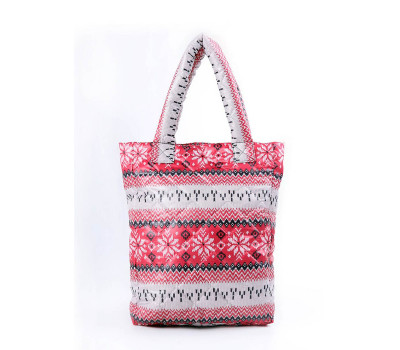 Дута сумка POOLPARTY з північним візерунком (pp10-red)