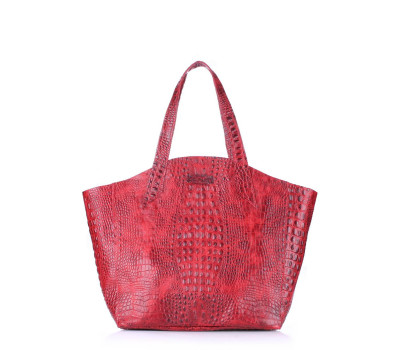 Шкіряна сумка POOLPARTY Fiore (poolparty-fiore-crocodile-red)