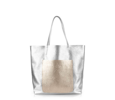 Шкіряна сумка POOLPARTY Mania (mania-silver-gold)