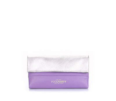 Шкіряна косметичка-клатч POOLPARTY 2NITE (2nite-silver-violet)