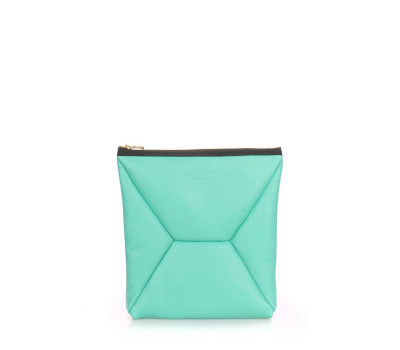 Шкіряна косметичка-клатч POOLPARTY THE X (the-x-green)