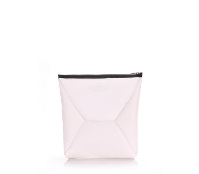 Шкіряна косметичка-клатч POOLPARTY THE X (the-x-white)