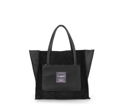 Шкіряна сумка POOLPARTY Soho (soho-insideout-black-velour)